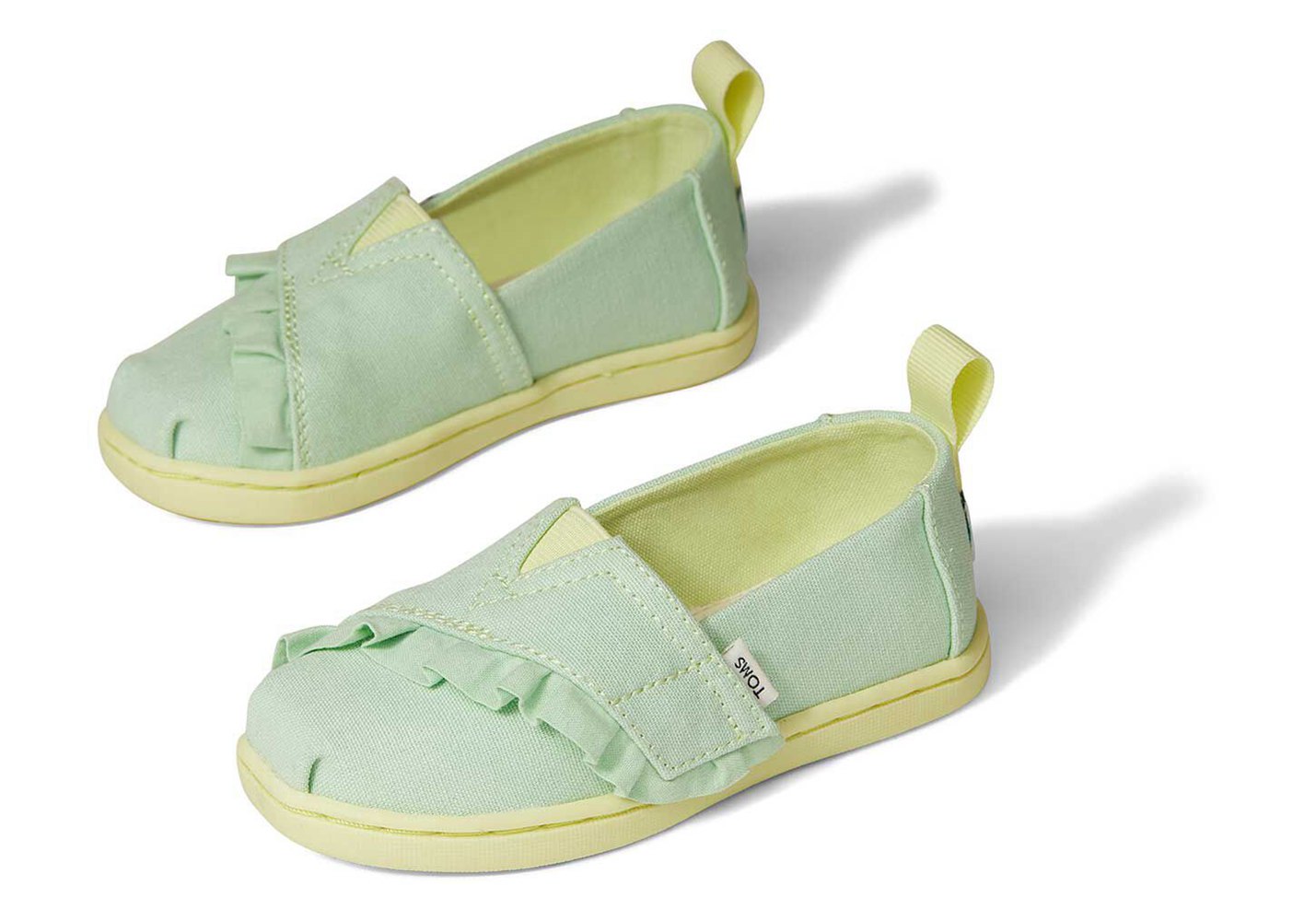 Toms Alpargata Tiny Ruffle Espadrille Mint - Kids - 45103-RBVF